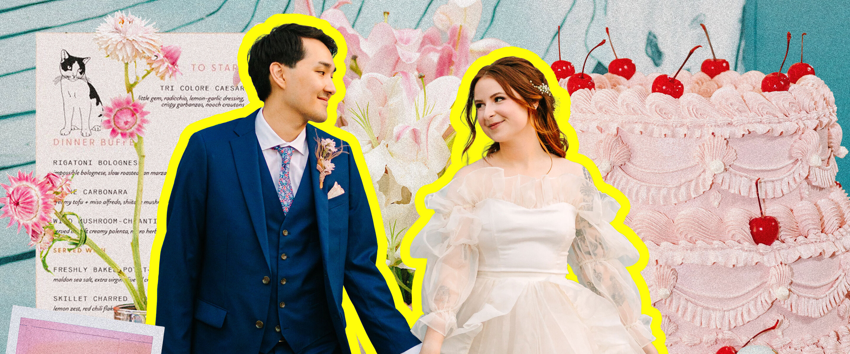 How Two LA Sweethearts Turned Their Love Story Into a Dreamy Wes Anderson Wedding
