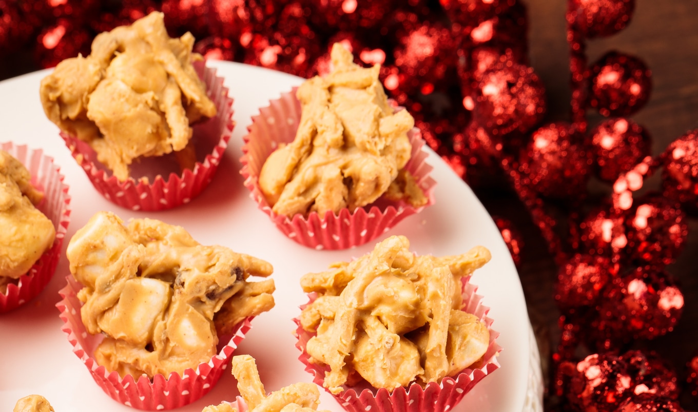 Vegan Peanut Butter Butterscotch Haystacks