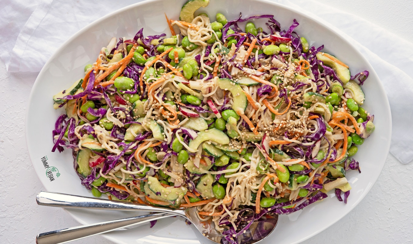 Sesame Ginger Edamame Crunch Salad