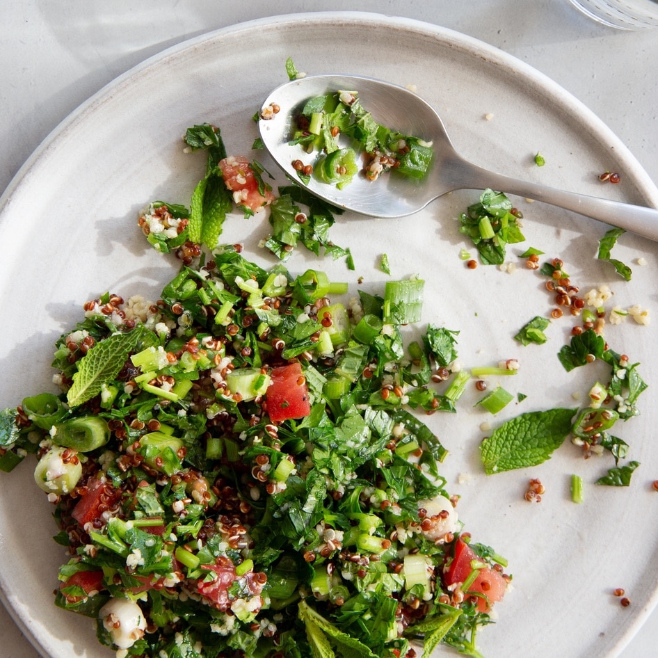 High-Protein Quinoa Hemp Tabbouleh
