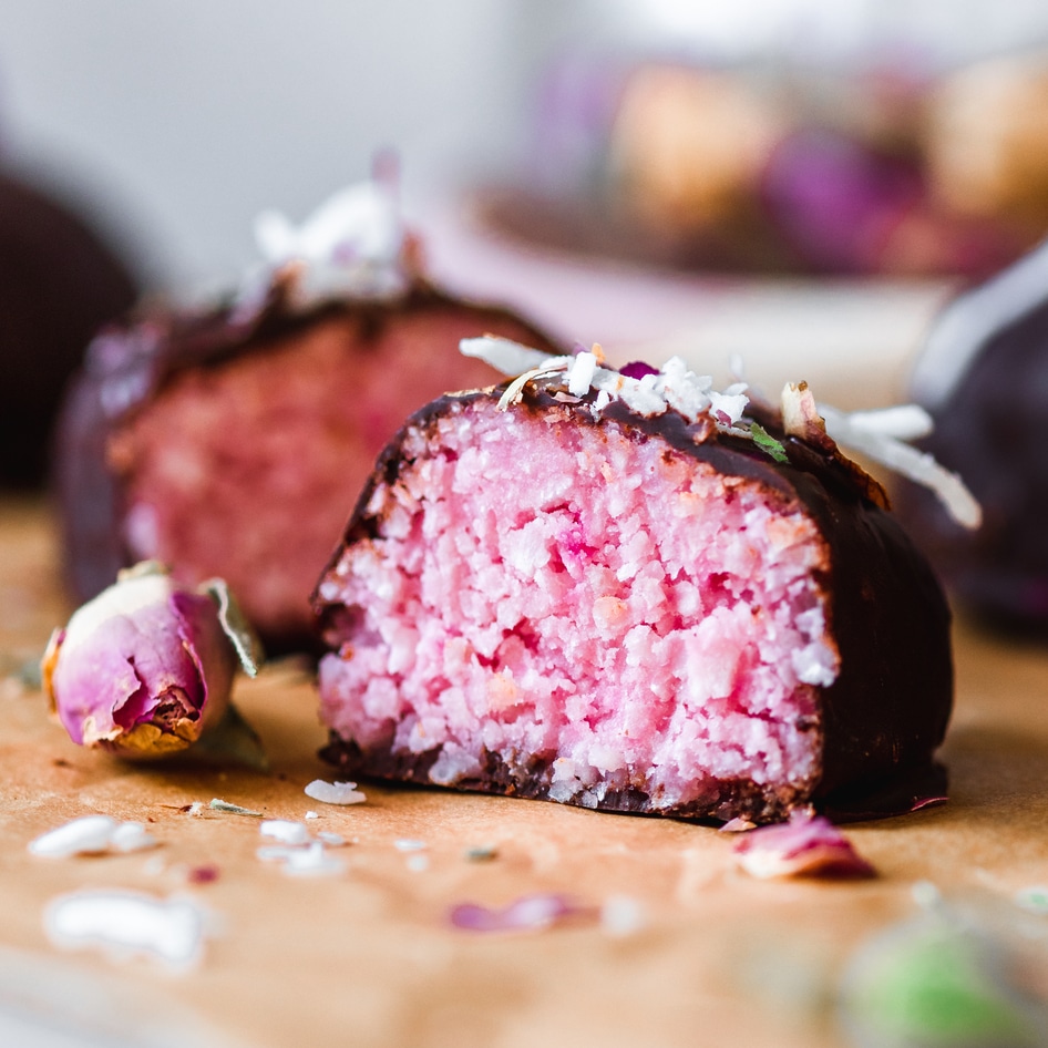 Vegan Rose-Infused Bounty Bars