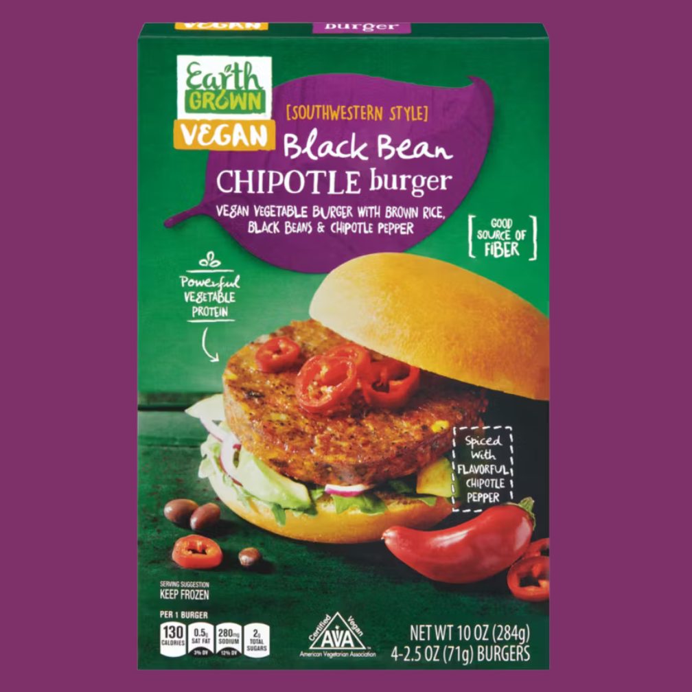 Earth Grown Southwestern Style Black Bean Chipotle Burgers